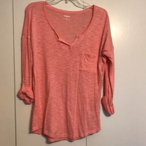 Express sheer pink hensly top